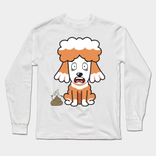 Funny poodle smells poo poo Long Sleeve T-Shirt